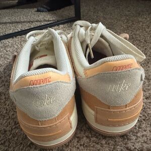 Nike Beige and Off-White Sneakers